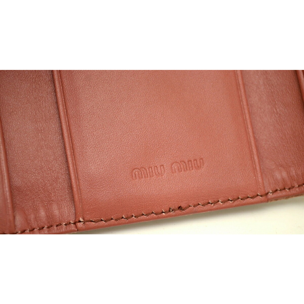 Miu Miu 6-Row Key Case Embossed Leather Pink - image 7